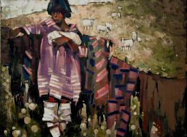 Гуцулочка . А-ля Фешин.